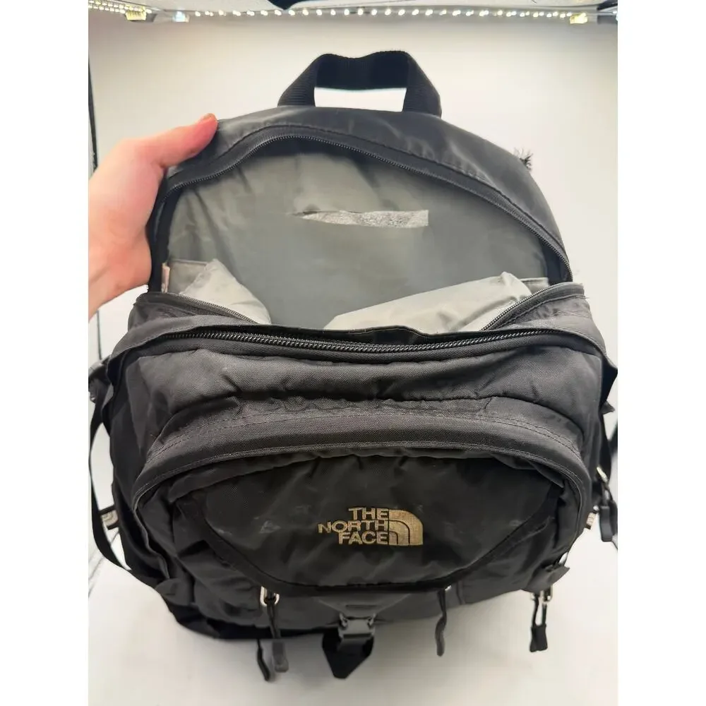 The North Face Surge Backpack Black Travel Laptop Daypack -Vintage/As-Is w/Flaws